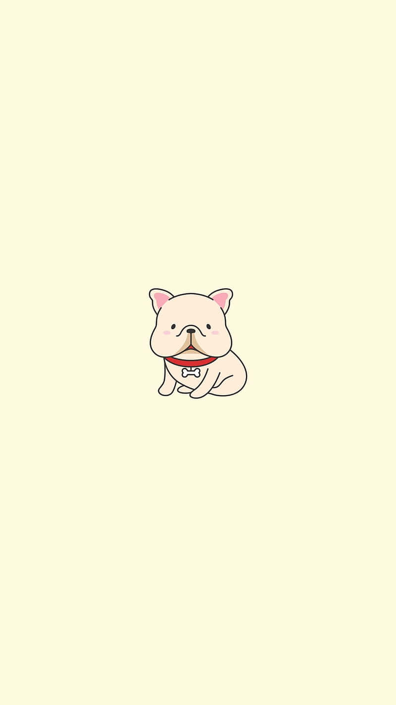 Download Cute Cartoon French Bulldog Meditating Wallpaper | Wallpapers.com