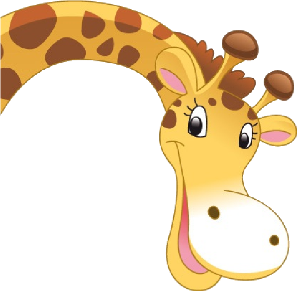 Cute Cartoon Giraffe Head PNG