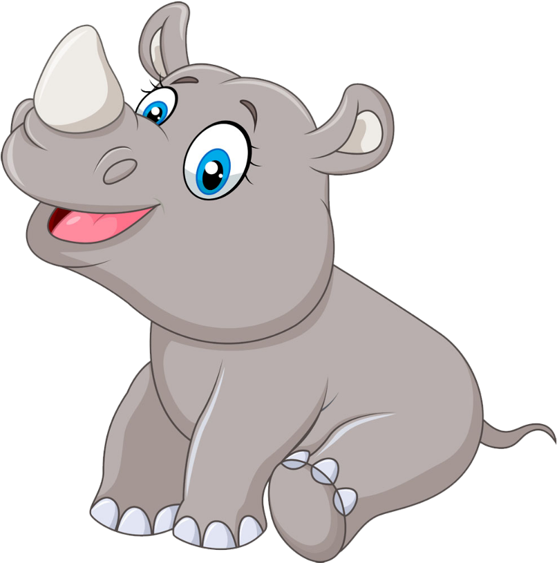 Cute Cartoon Hippopotamus PNG