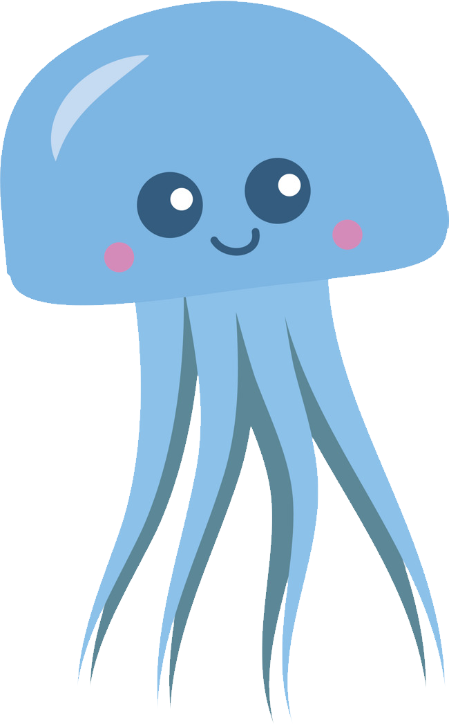 Cute Cartoon Jellyfish PNG