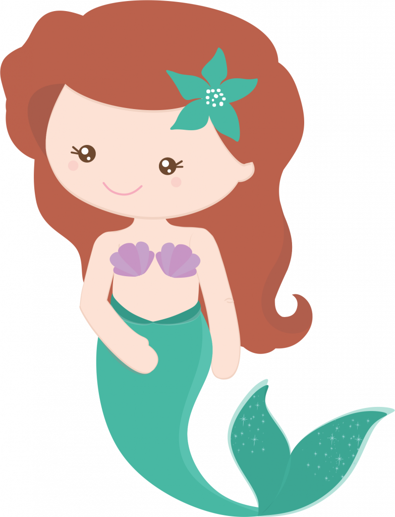 Cute Cartoon Mermaid Clipart PNG