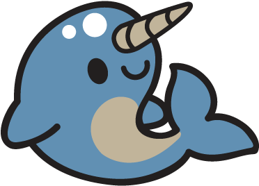 Cute_ Cartoon_ Narwhal PNG