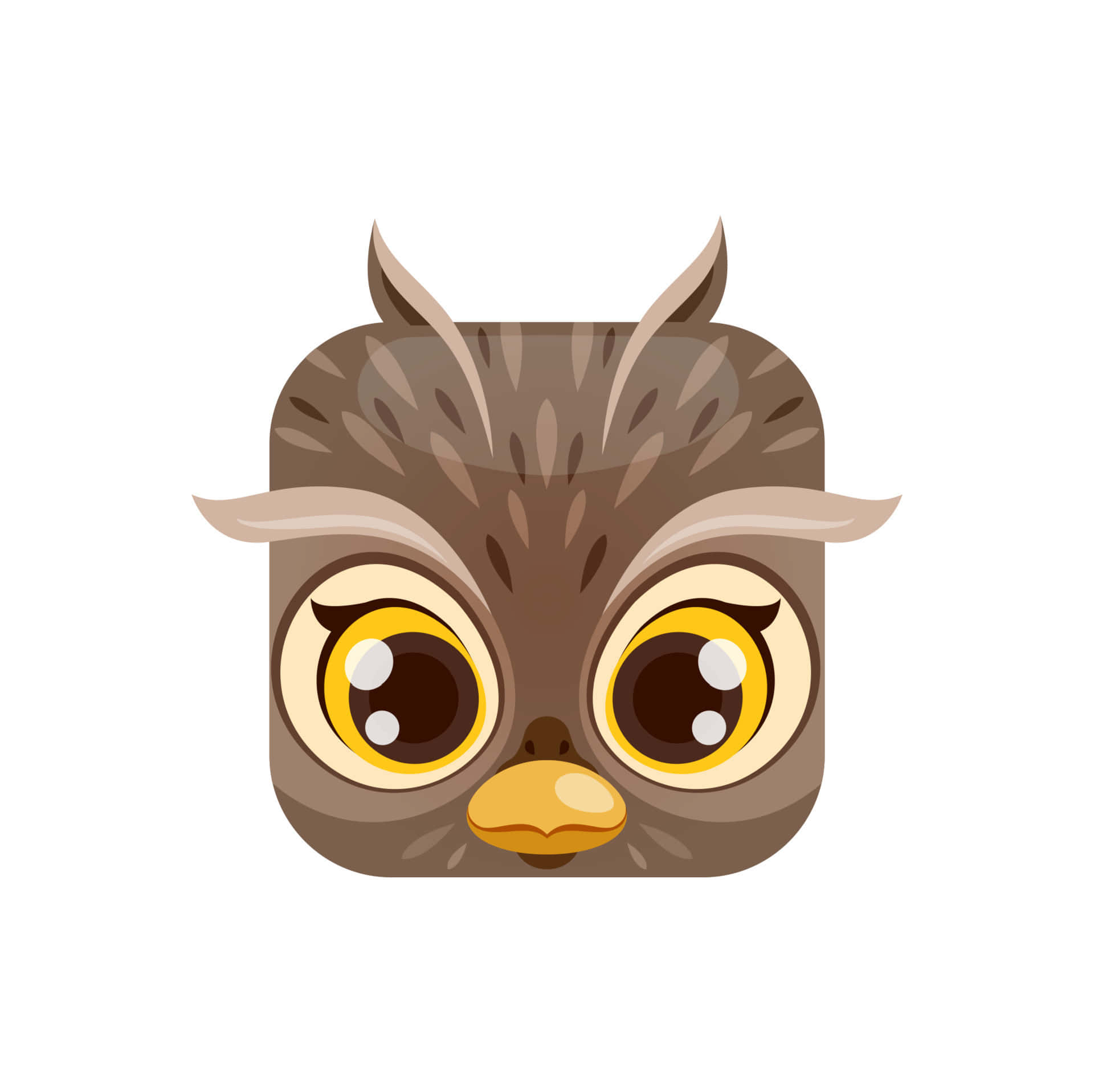 Cute Cartoon Owl Icon Wallpaper