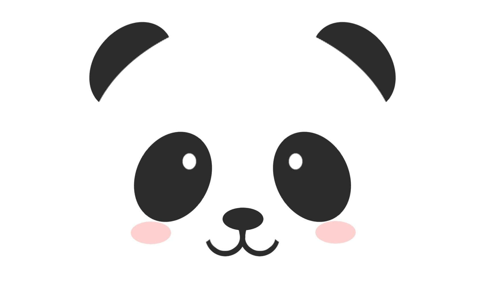 Cute Cartoon Panda Eyes And Ears Background