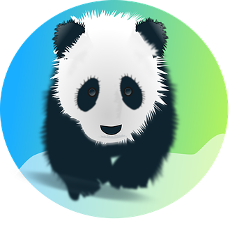 Cute Cartoon Panda Icon PNG
