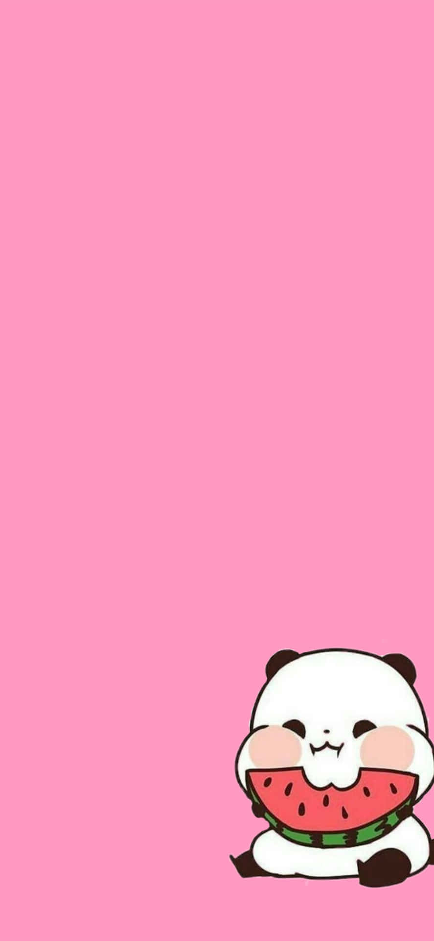 Cute Cartoon Panda Pink Cheeks Wallpaper
