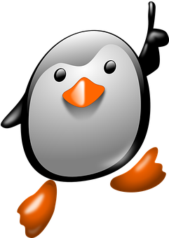 Cute Cartoon Penguin Graphic PNG