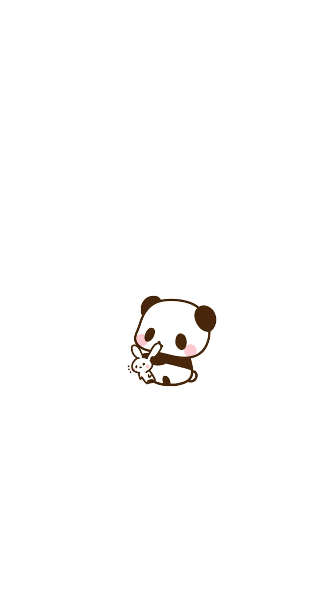 A Panda Bear Is Sitting On A White Background