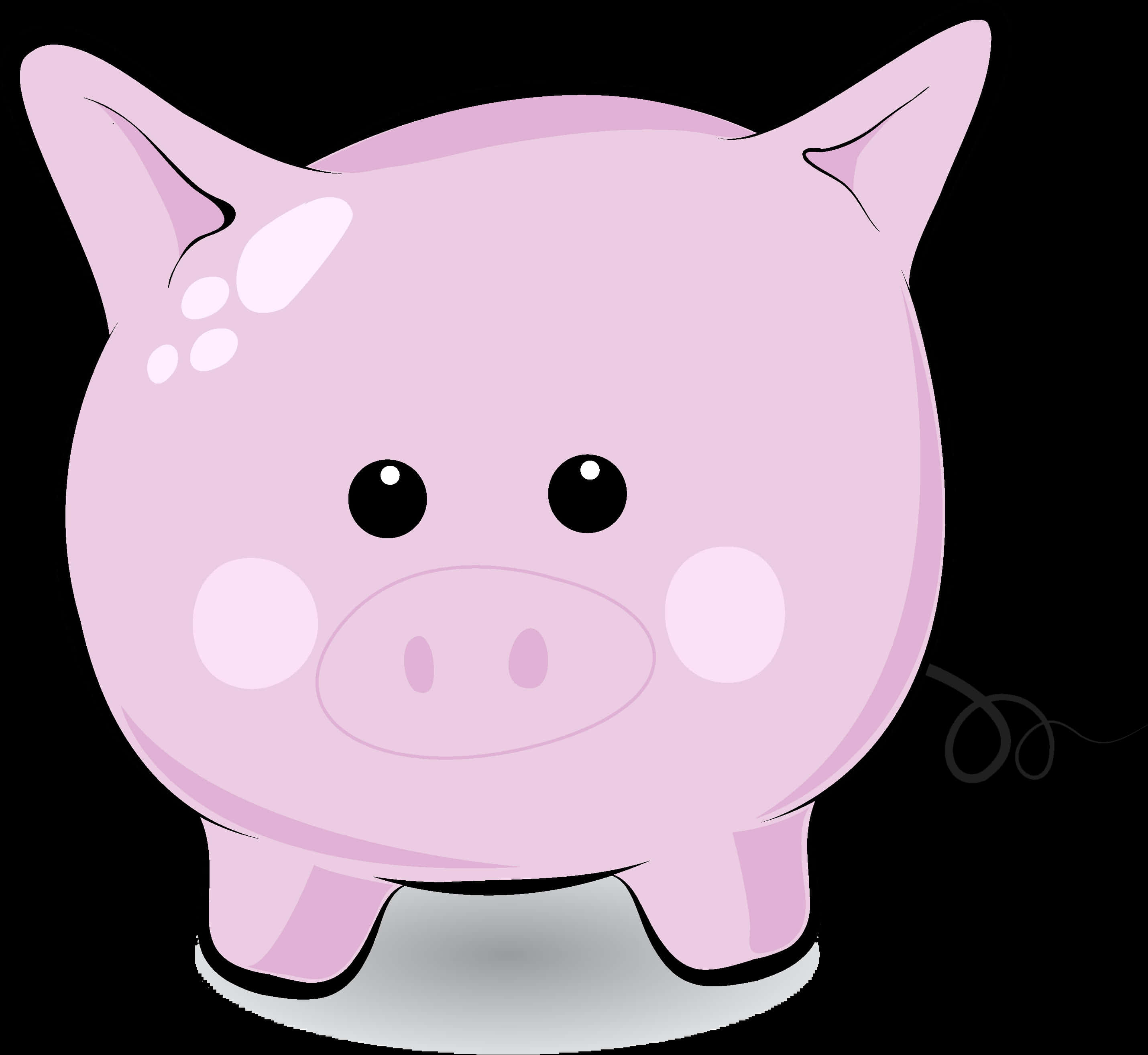 Cute Cartoon Pig Illustration PNG