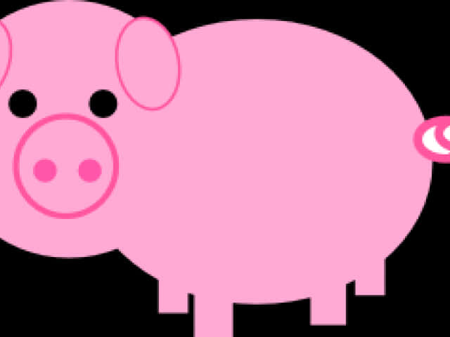 Cute Cartoon Pig Illustration PNG