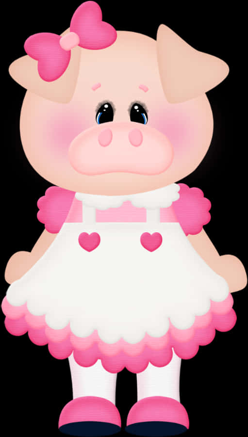 Cute Cartoon Pigin Dress PNG