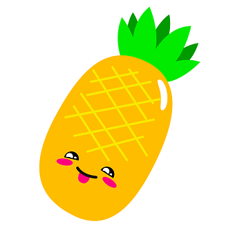 Cute Cartoon Pineapple PNG