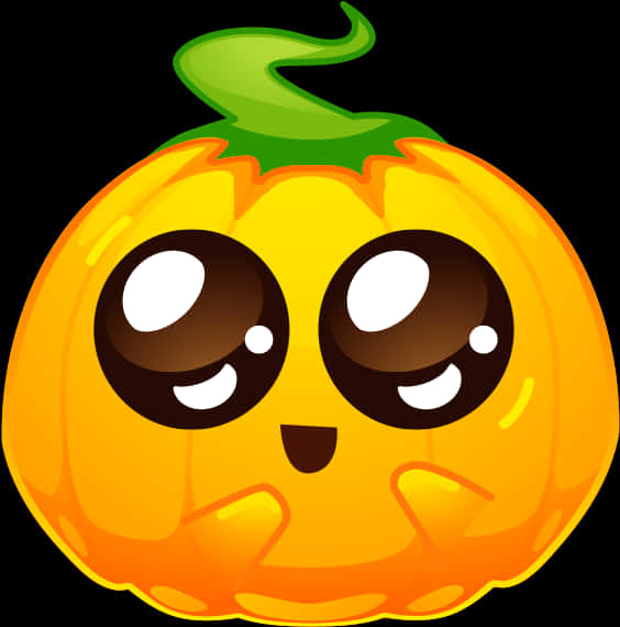 Cute Cartoon Pumpkin Emoji PNG