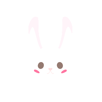 Cute Cartoon Rabbit Face PNG