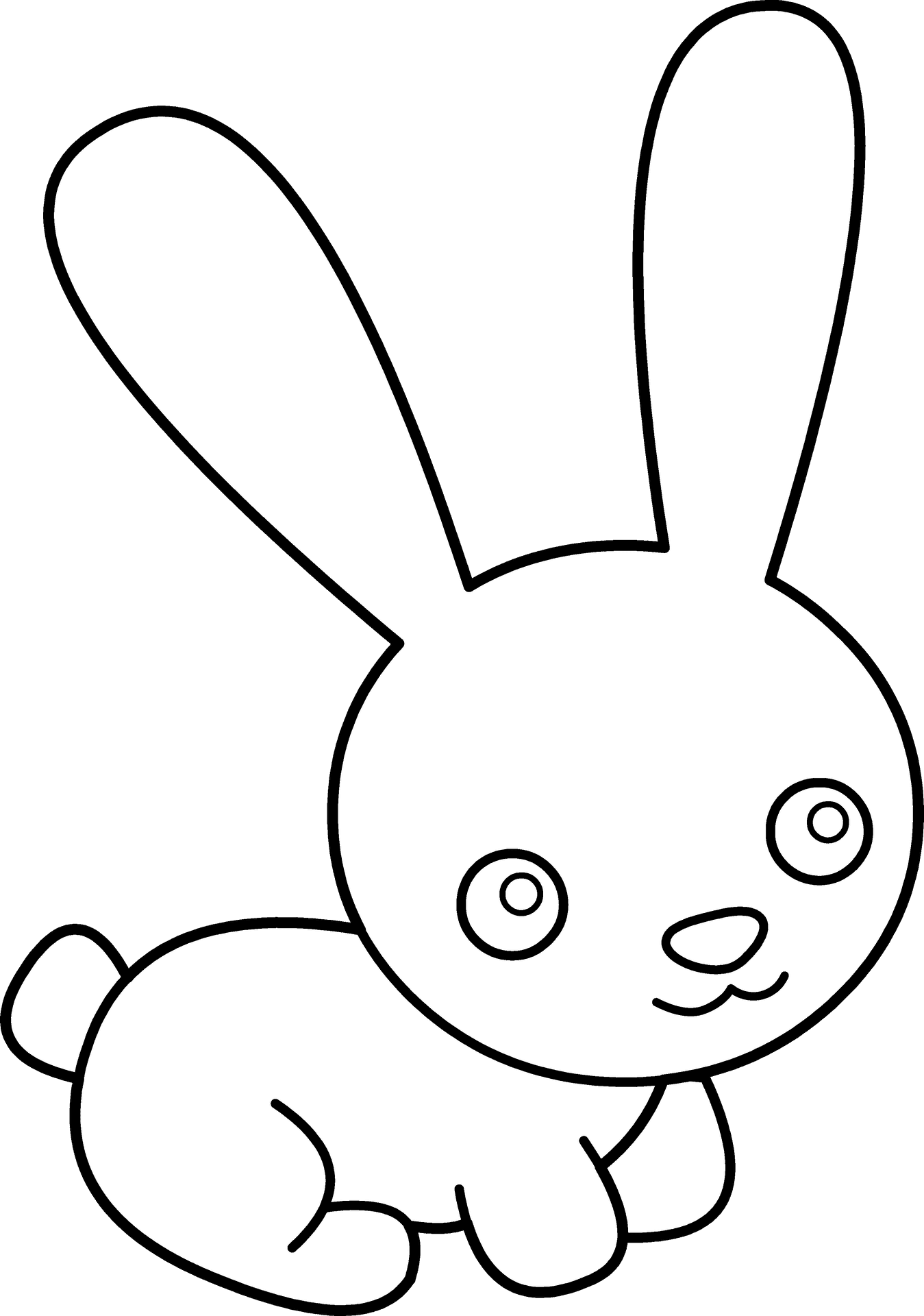 Cute Cartoon Rabbit Illustration PNG