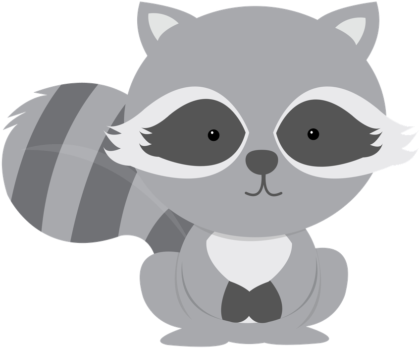 Cute Cartoon Raccoon PNG