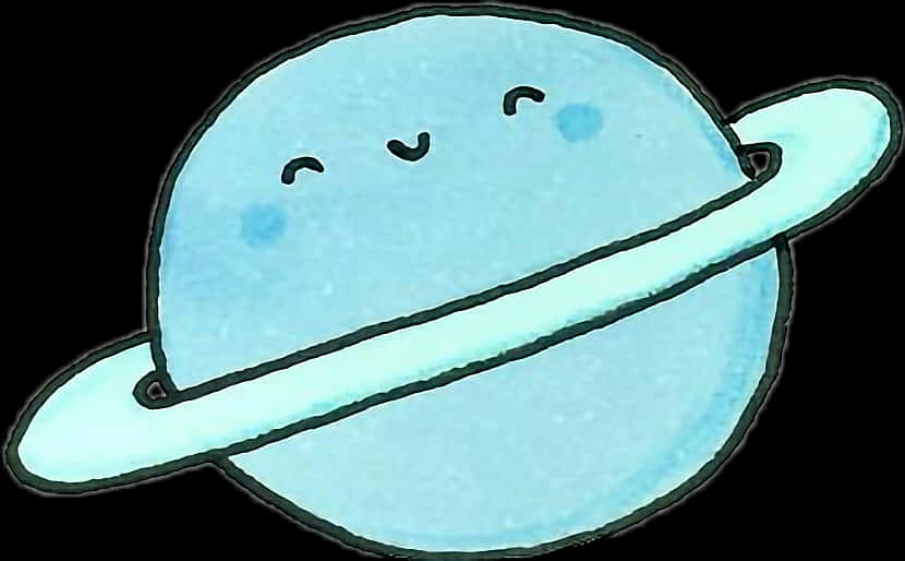 Cute Cartoon Saturn Illustration PNG