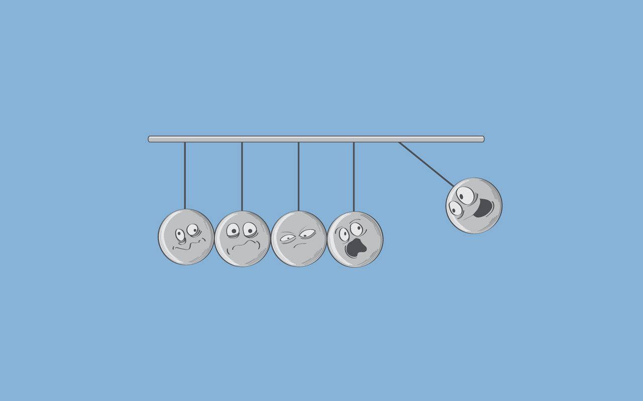 A Cute Cartoon Pendulum for Exploring the Laws of Motion Wallpaper