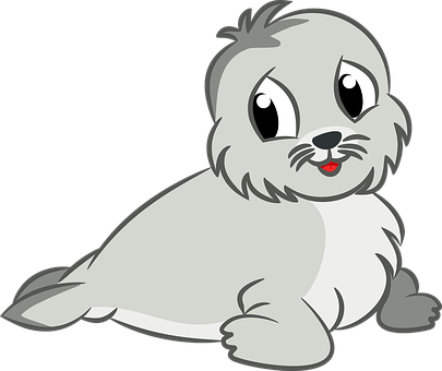 Cute_ Cartoon_ Seal_ Pup PNG