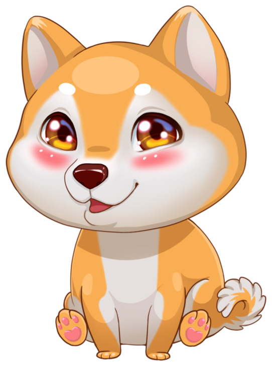 Cute Cartoon Shiba Inu PNG