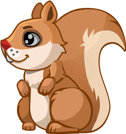 Cute Cartoon Squirrel PNG