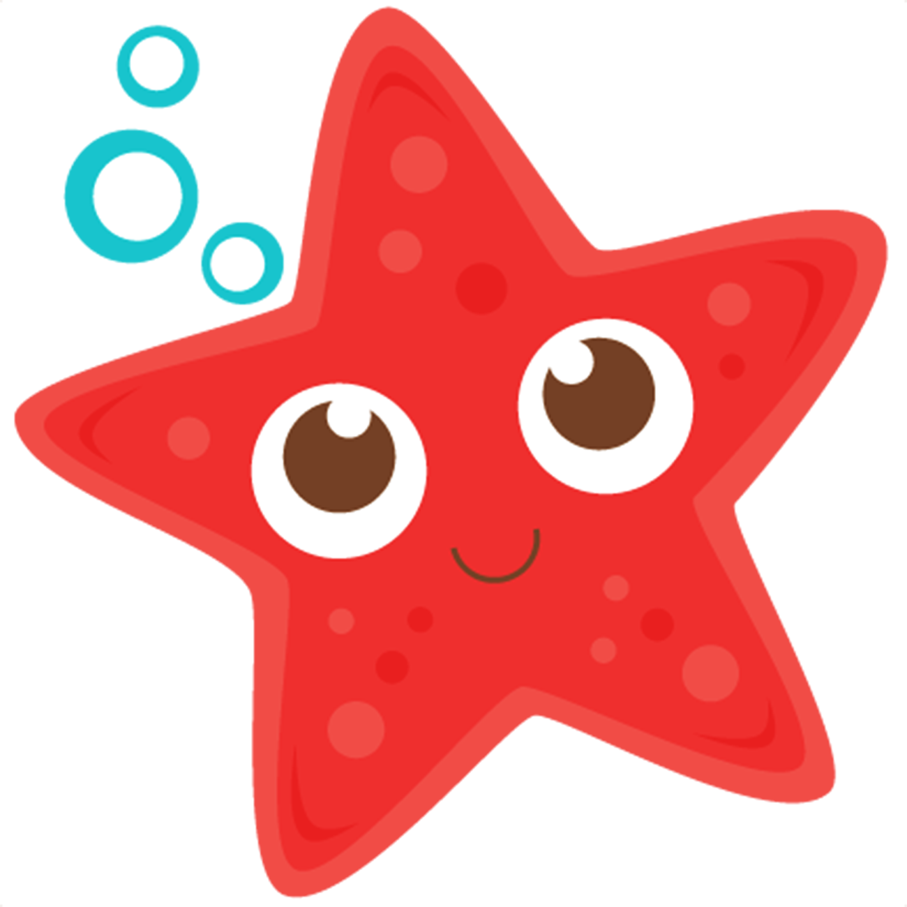 Cute Cartoon Starfish Clipart PNG