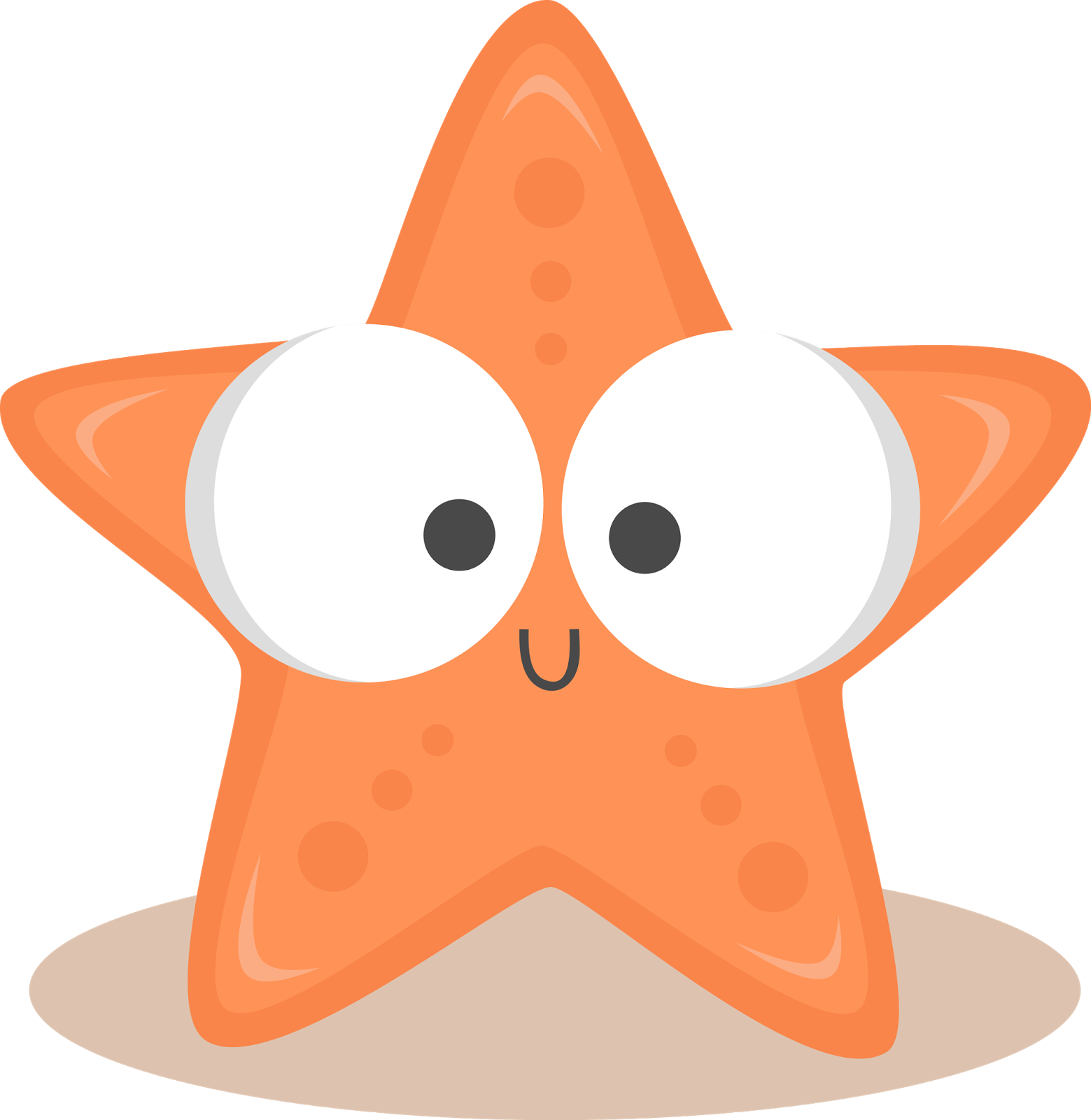 Cute Cartoon Starfish PNG