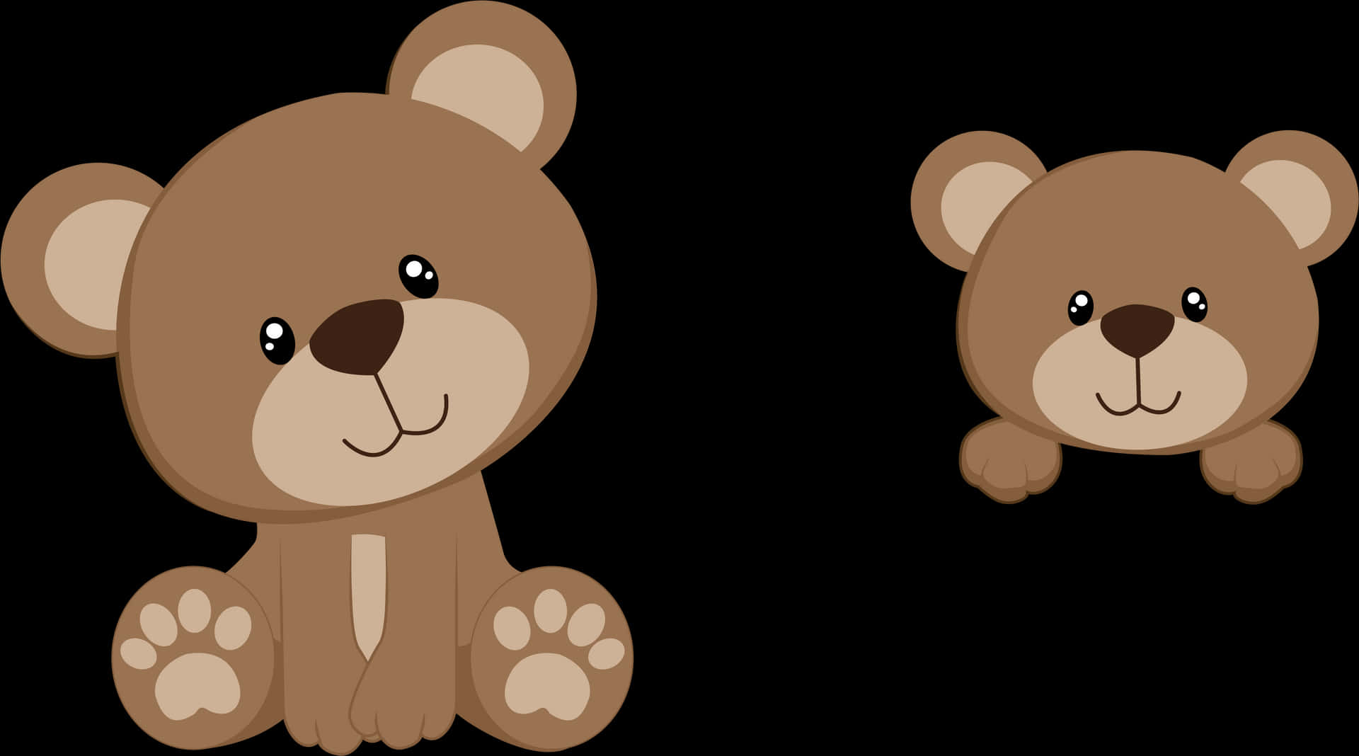 Cute Cartoon Teddy Bears PNG