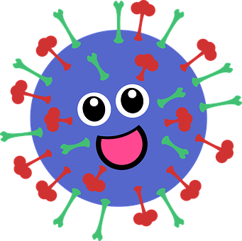 Cute Cartoon Virus Character PNG