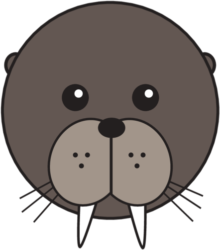 Cute Cartoon Walrus PNG