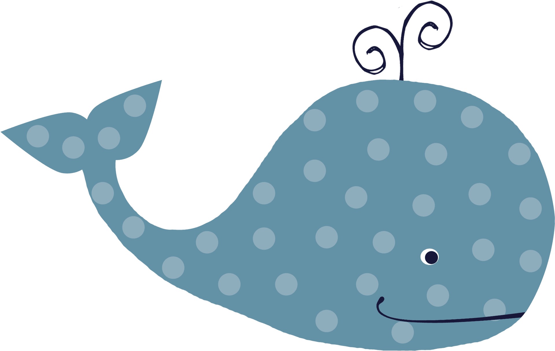 Cute Cartoon Whale Illustration PNG