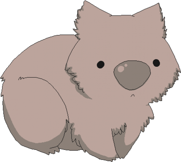 Cute Cartoon Wombat PNG