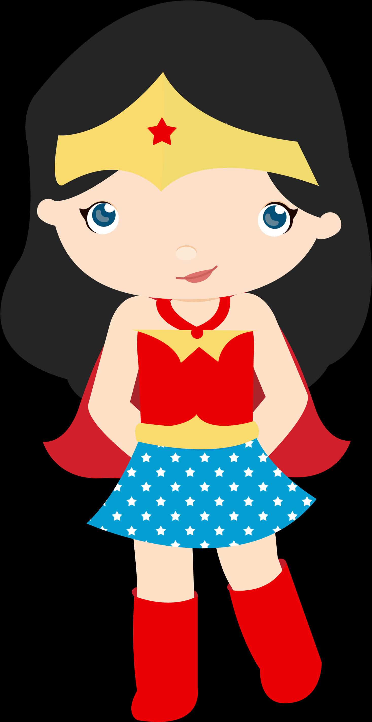 Cute Cartoon Wonder Woman PNG