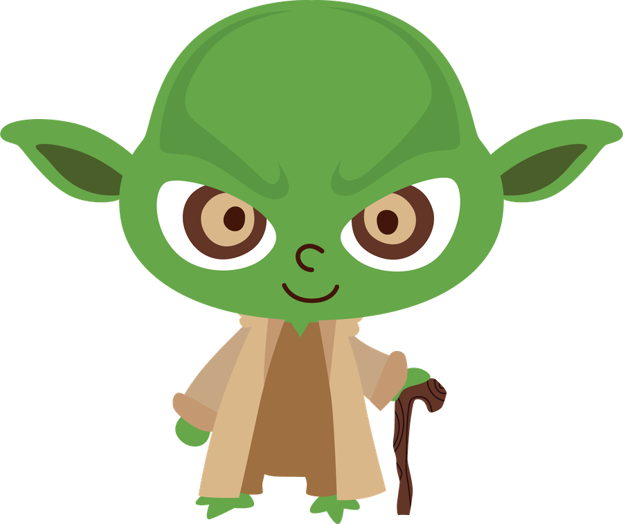 Cute Cartoon Yoda Illustration PNG