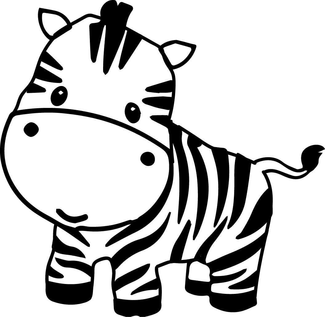 Cute Cartoon Zebra PNG