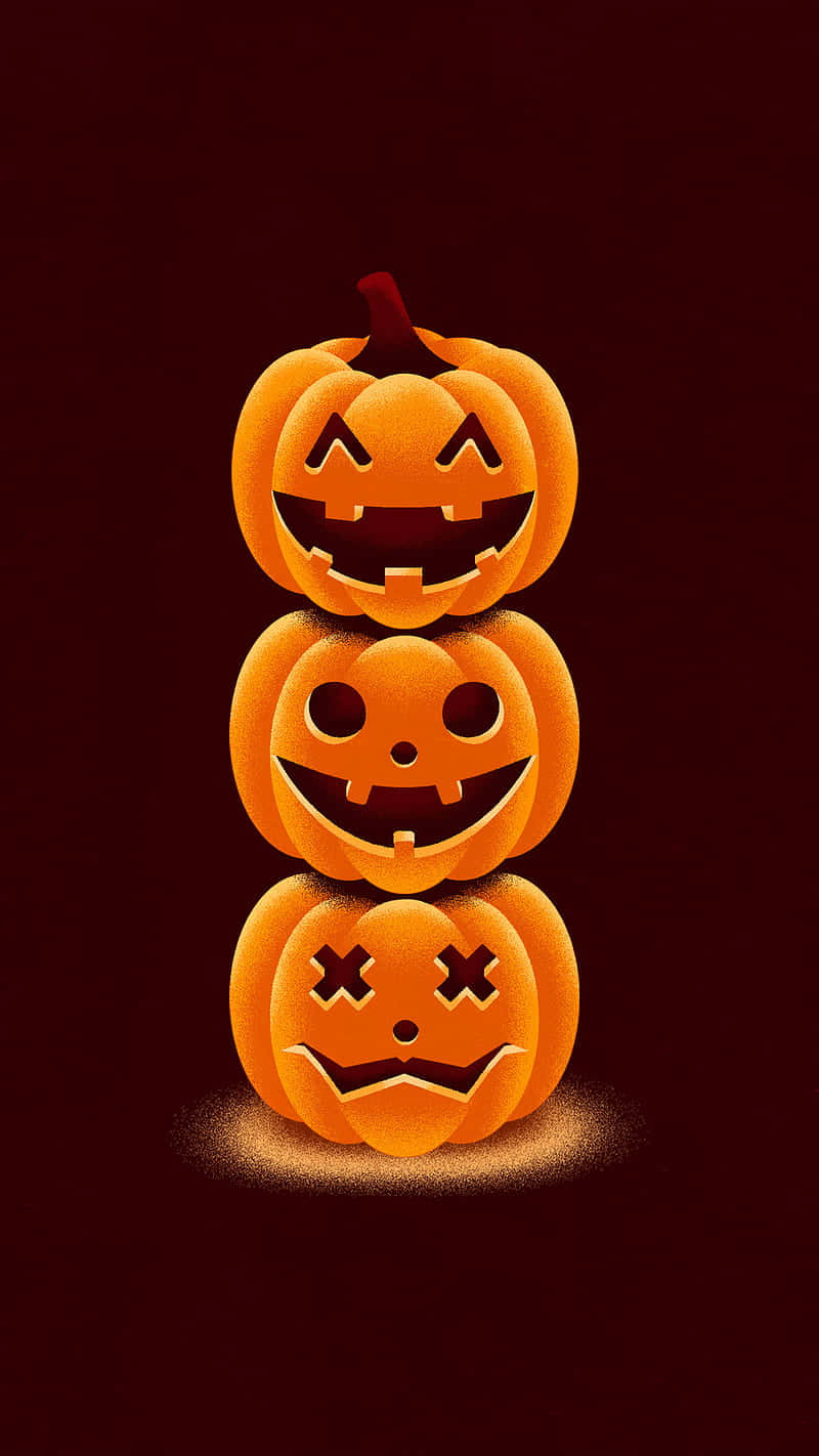Cute Carved Pumpkins Halloween Wallpaper