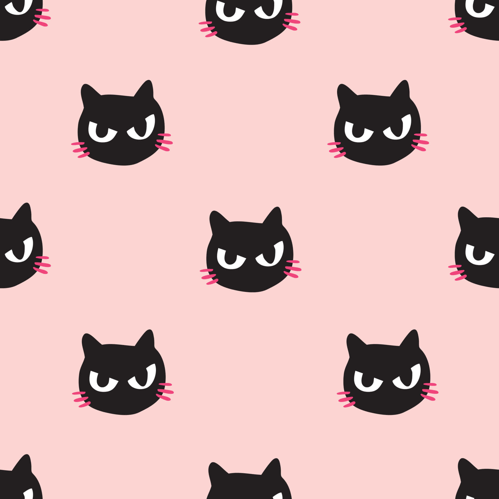 A cute cat pattern wallpaper to add a touch of feline cheer to your home Wallpaper