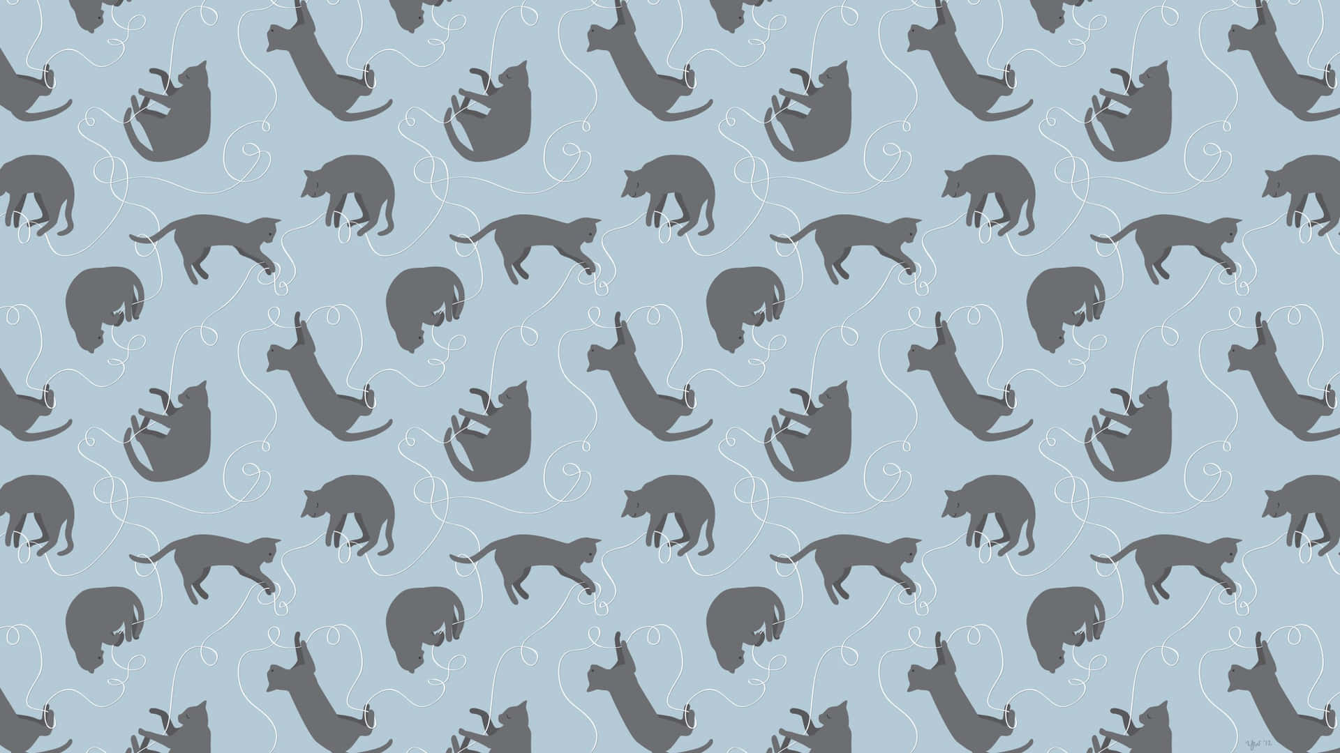 "A cute cat pattern - purrfectly adorable" Wallpaper
