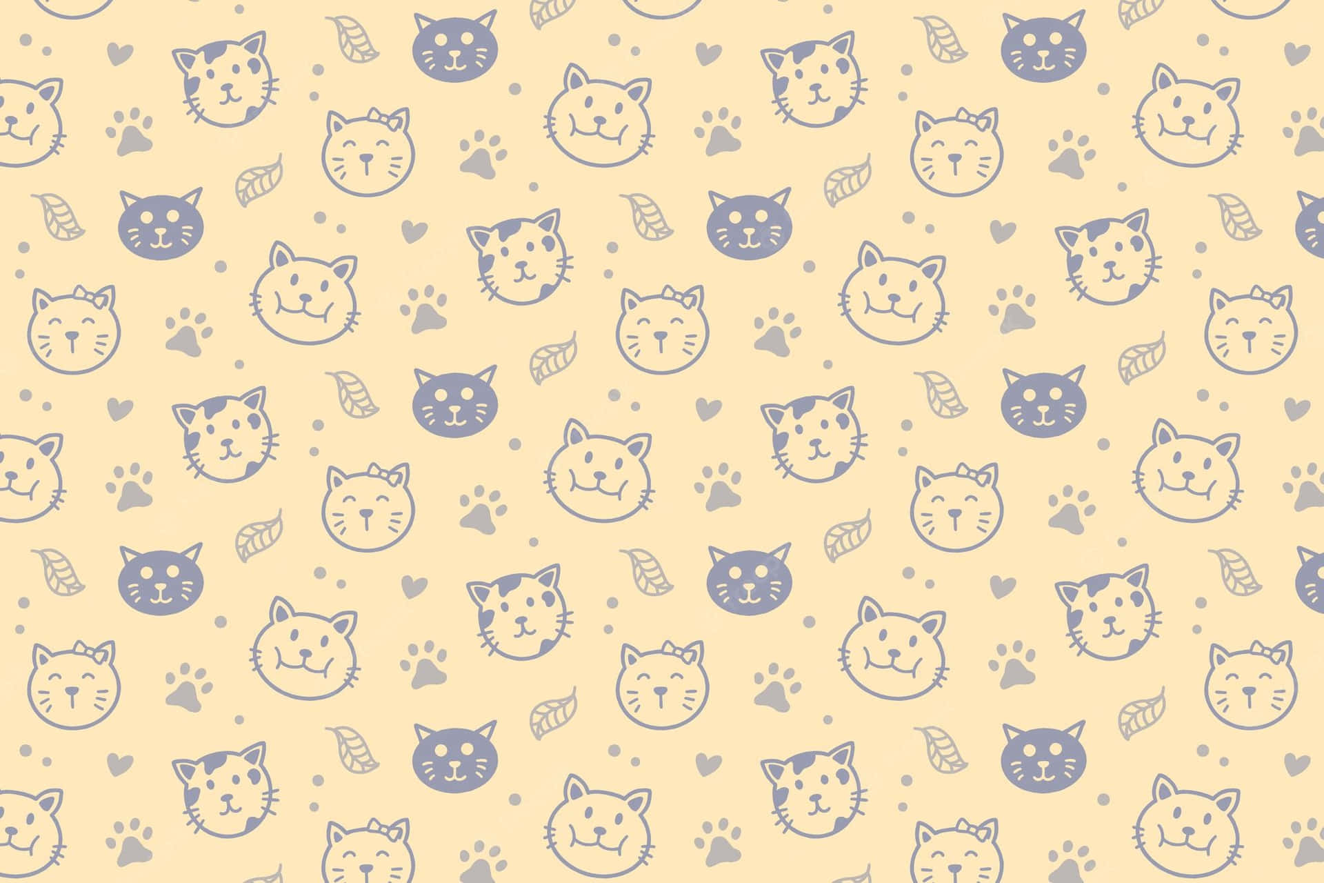 Cat Cuteness Abounds in This Adorable Pattern Wallpaper