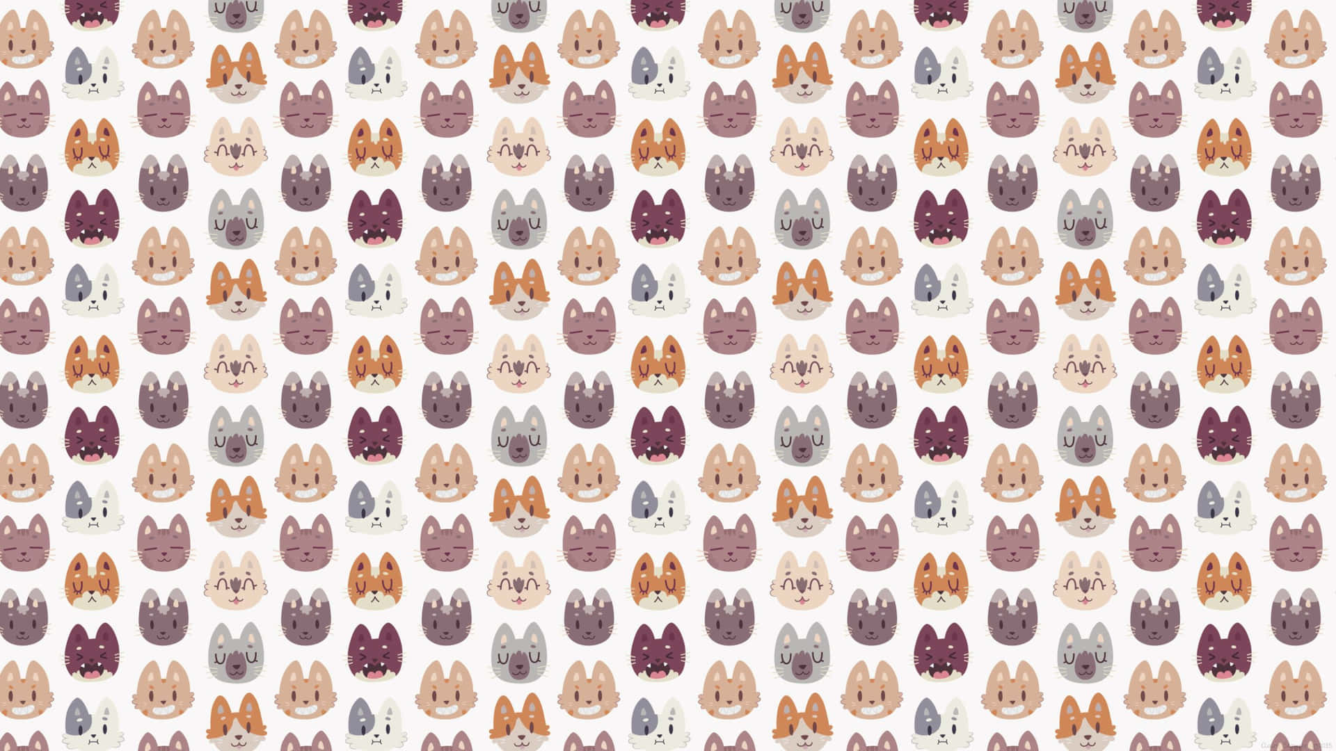 Look at this adorable cat pattern. Wallpaper