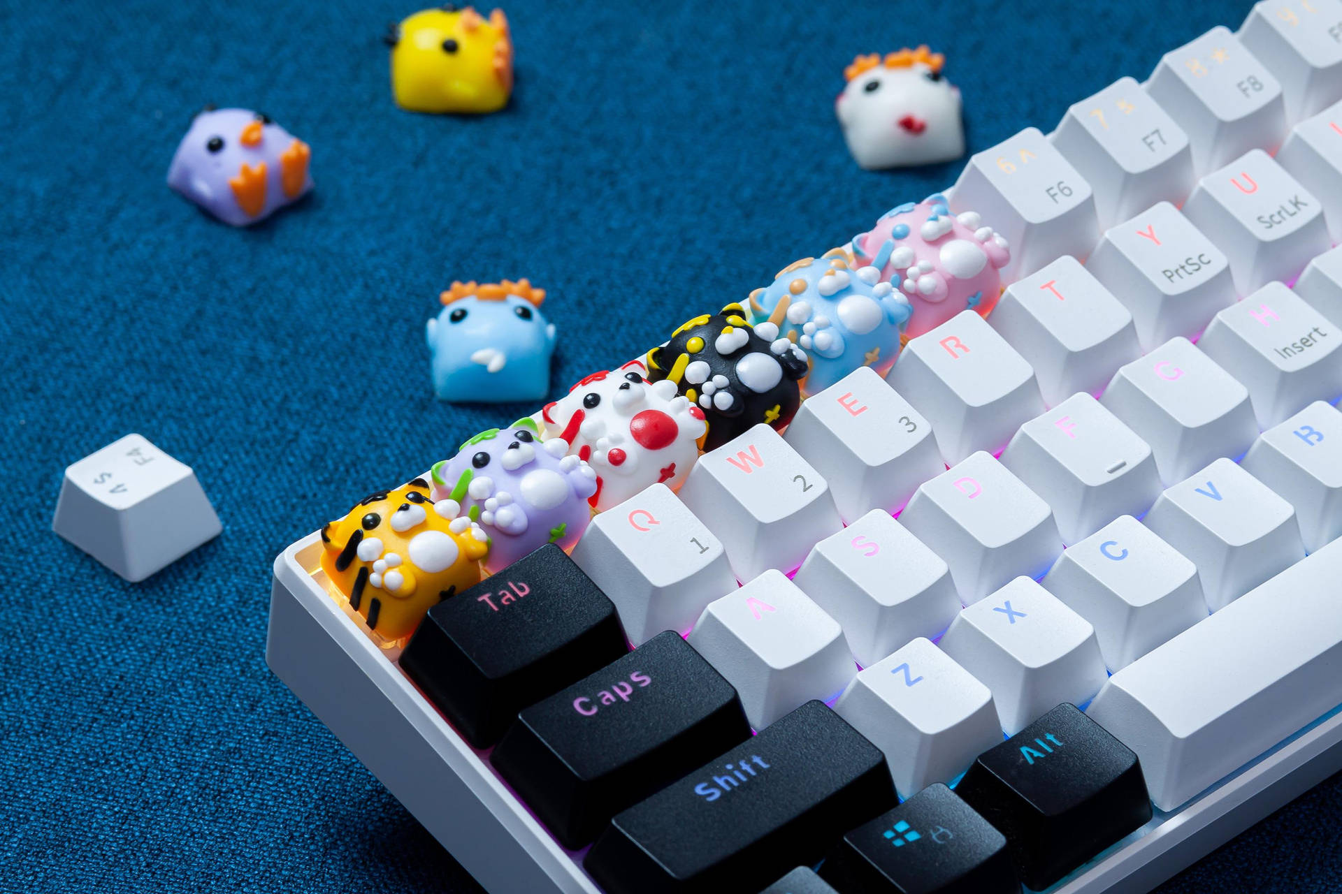 Cute Character Keyboard Wallpaper