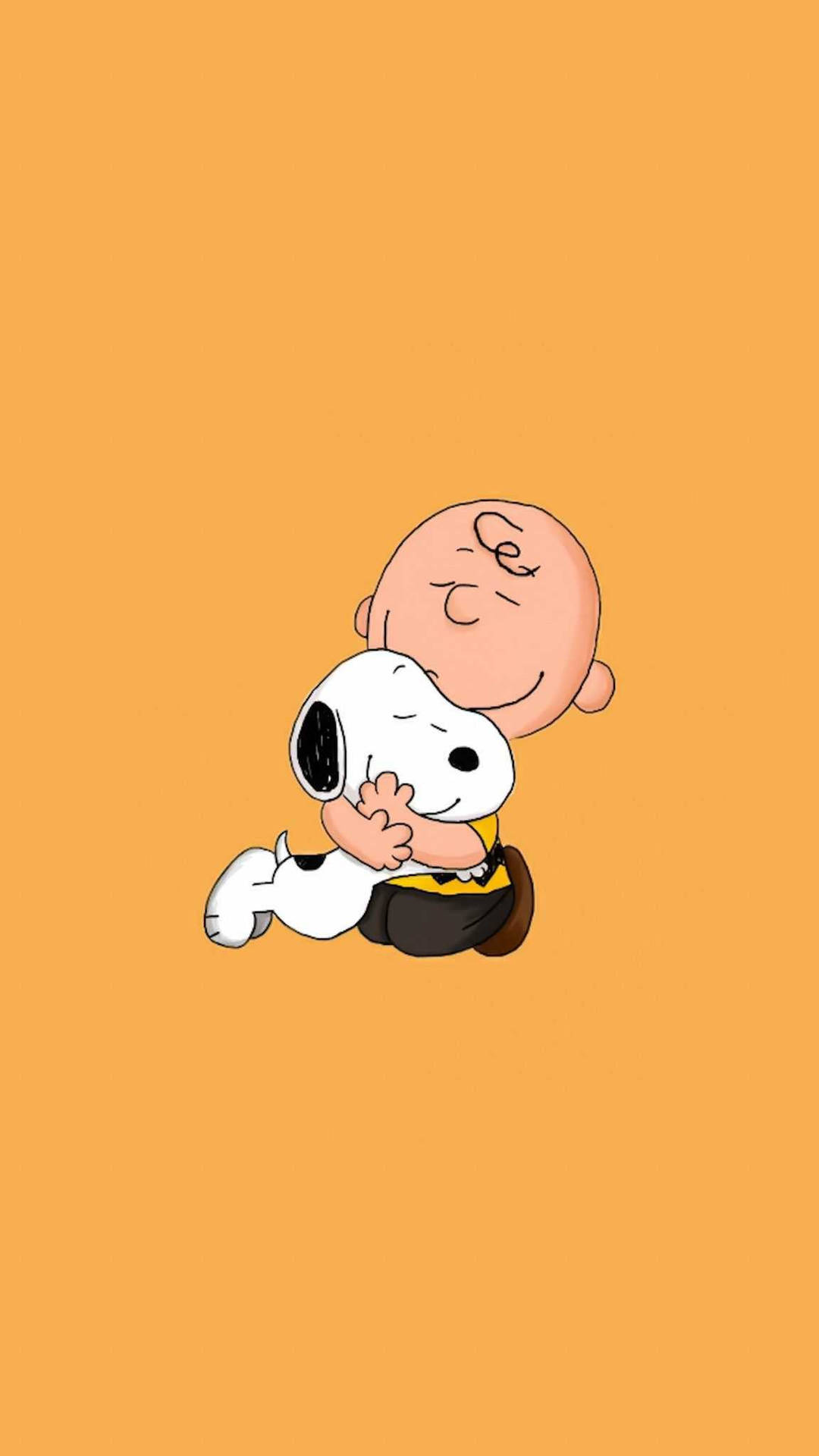 Cute Charlie Brown Hugging Snoopy