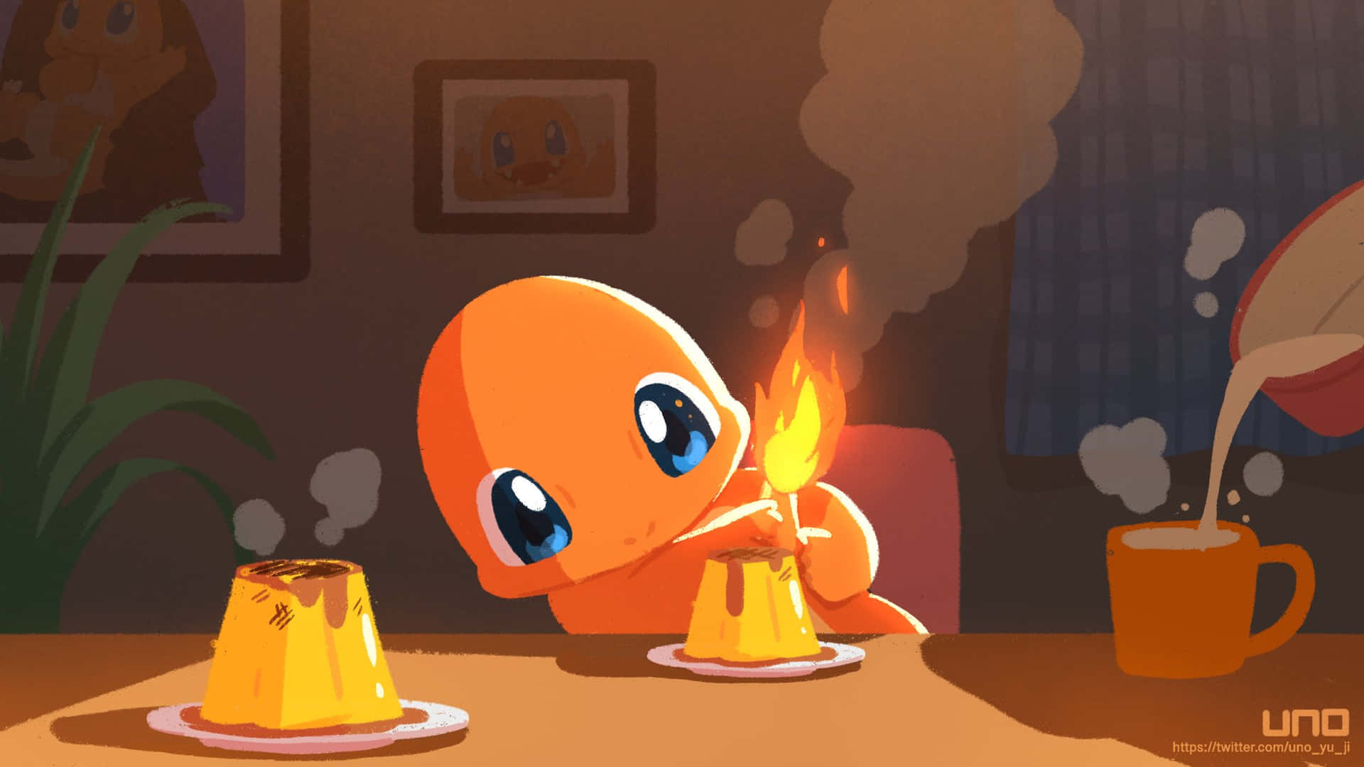 Awaken the nature of your inner trainer with the cute Charmander! Wallpaper