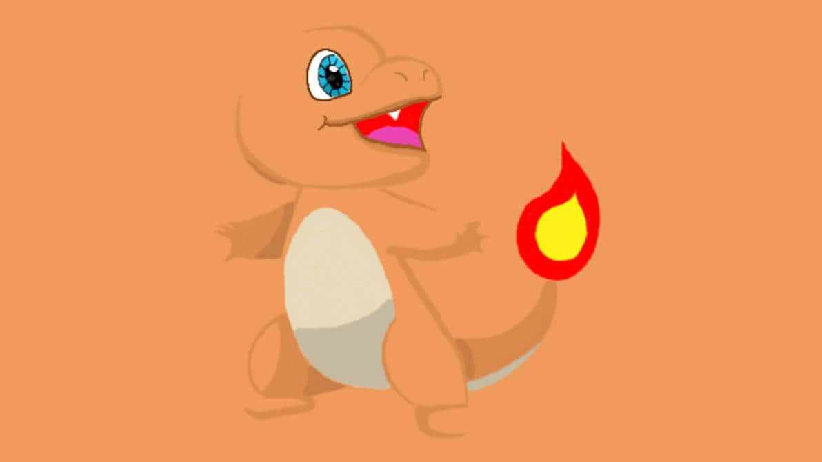 A Cartoon Pokemon With A Fire In His Mouth Wallpaper