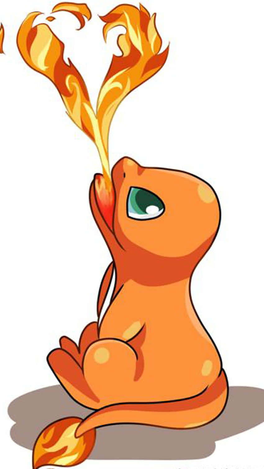 Cute Charmander Charms His Way Into Your Heart Wallpaper