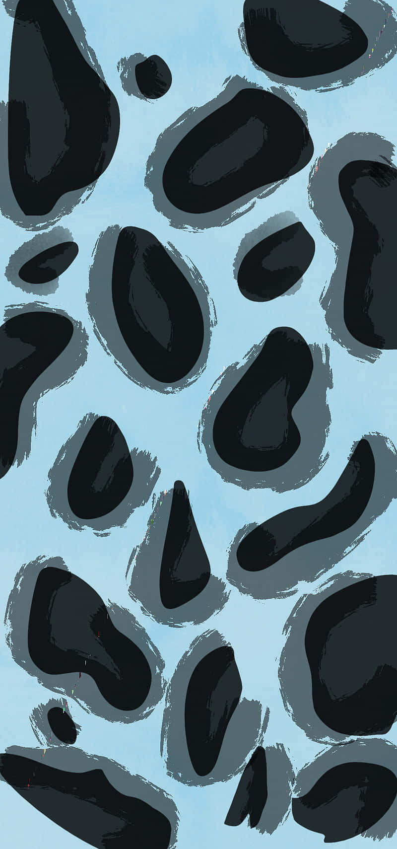 Cute Cheetah Print Black And Blue Wallpaper