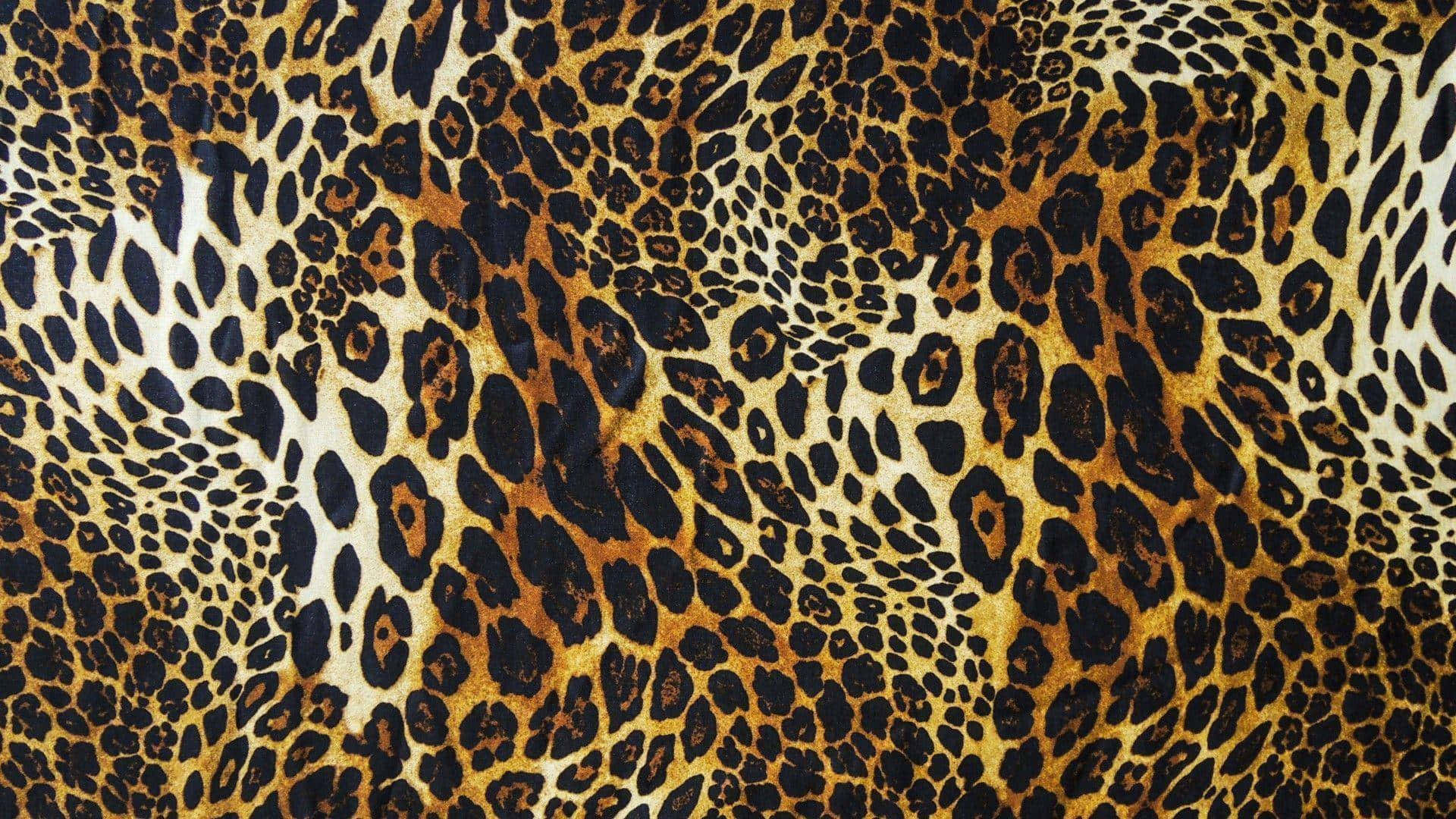 Sød Cheetah Print Sort og Guld Mønster Mode Tapet Wallpaper