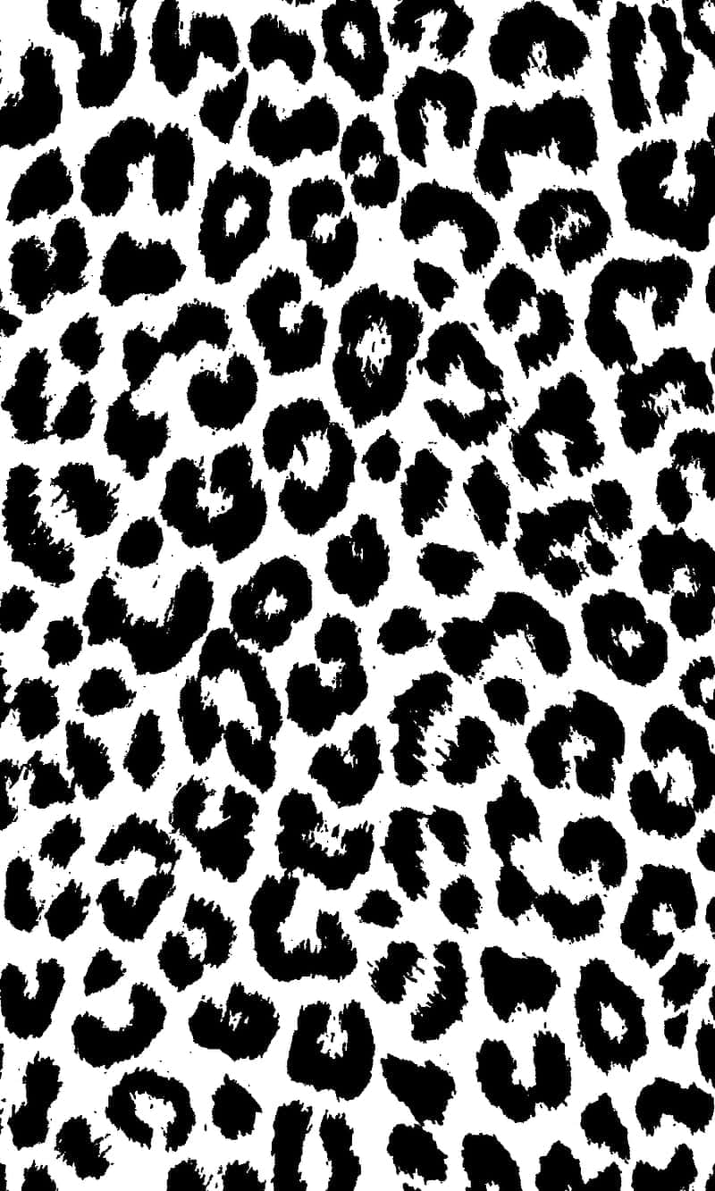 Cute Cheetah Print Black And White Wallpaper