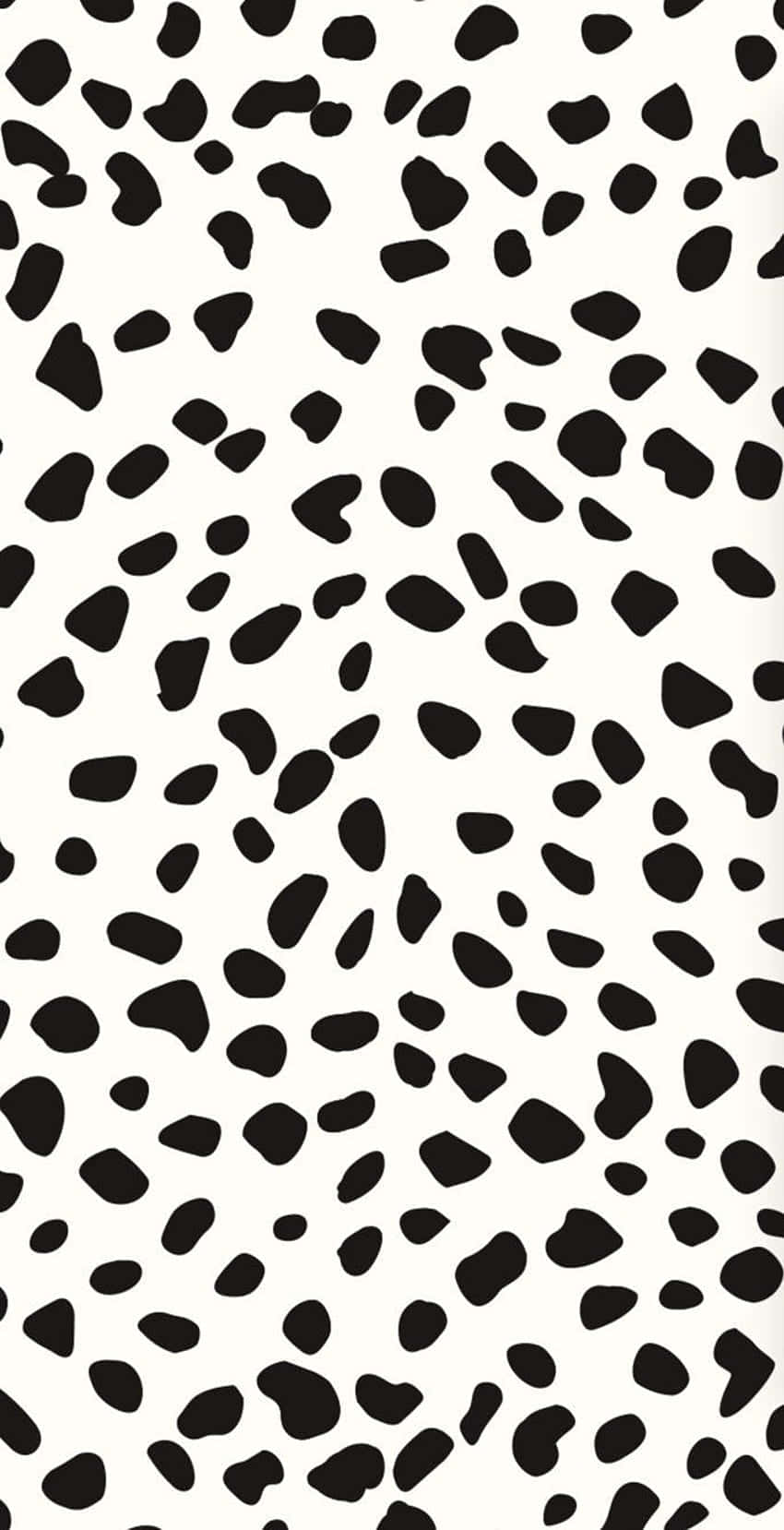 Cute Cheetah Print Black White Wallpaper