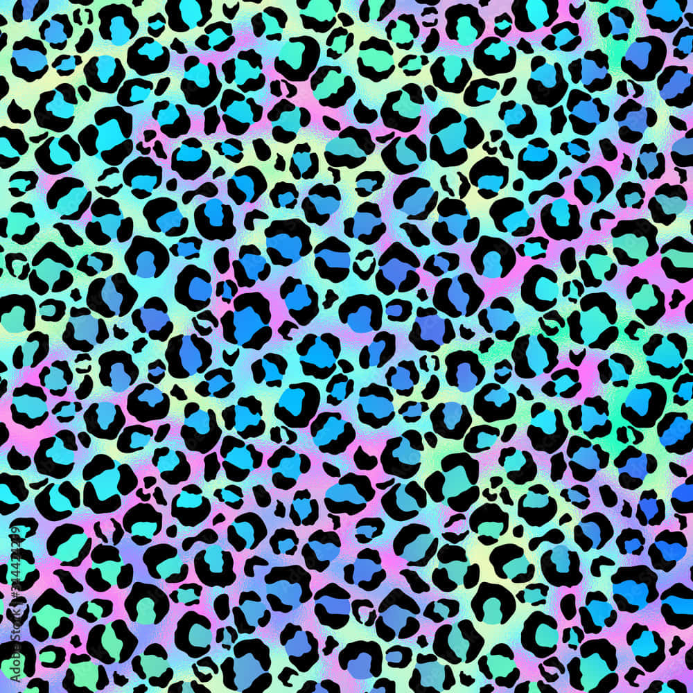 Cute Cheetah Print Colorful Pattern Wallpaper